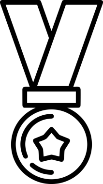 Kazanan Siyah ve Beyaz Logo Simgesi Markalaşma ve Tasarım için PNG Biçiminde