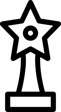 Kazanan Siyah ve Beyaz Logo Simgesi Markalaşma ve Tasarım için PNG Biçiminde