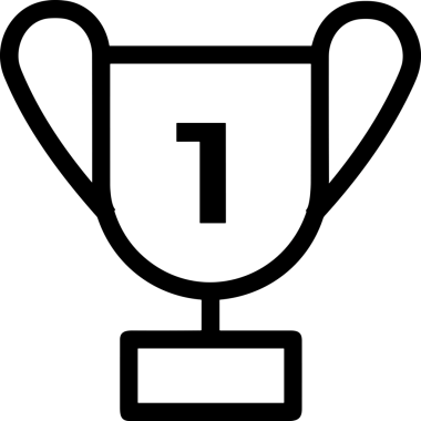 Kazanan Siyah ve Beyaz Logo Simgesi Markalaşma ve Tasarım için PNG Biçiminde