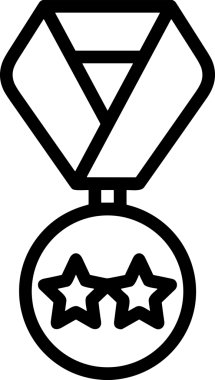 Kazanan Siyah ve Beyaz Logo Simgesi Markalaşma ve Tasarım için PNG Biçiminde