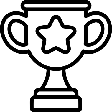 Kazanan Siyah ve Beyaz Logo Simgesi Markalaşma ve Tasarım için PNG Biçiminde