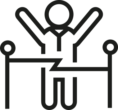 Kazanan Siyah ve Beyaz Logo Simgesi Markalaşma ve Tasarım için PNG Biçiminde