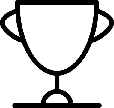 Kazanan Siyah ve Beyaz Logo Simgesi Markalaşma ve Tasarım için PNG Biçiminde