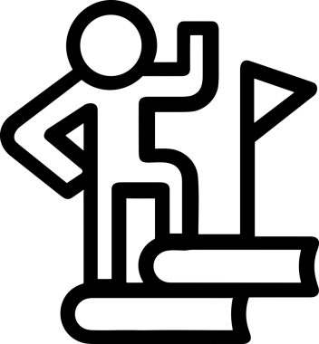 Kazanan Siyah ve Beyaz Logo Simgesi Markalaşma ve Tasarım için PNG Biçiminde