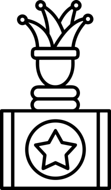 Kazanan Siyah ve Beyaz Logo Simgesi Markalaşma ve Tasarım için PNG Biçiminde