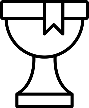 Kazanan Siyah ve Beyaz Logo Simgesi Markalaşma ve Tasarım için PNG Biçiminde