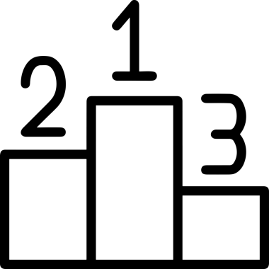 Kazanan Siyah ve Beyaz Logo Simgesi Markalaşma ve Tasarım için PNG Biçiminde