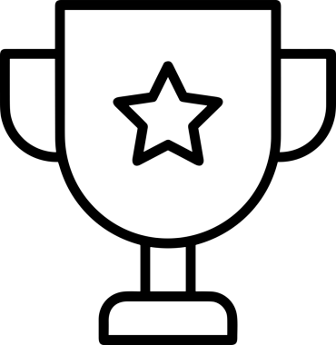 Kazanan Siyah ve Beyaz Logo Simgesi Markalaşma ve Tasarım için PNG Biçiminde