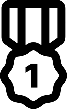 Kazanan Siyah ve Beyaz Logo Simgesi Markalaşma ve Tasarım için PNG Biçiminde