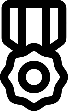 Kazanan Siyah ve Beyaz Logo Simgesi Markalaşma ve Tasarım için PNG Biçiminde