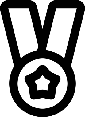 Kazanan Siyah ve Beyaz Logo Simgesi Markalaşma ve Tasarım için PNG Biçiminde