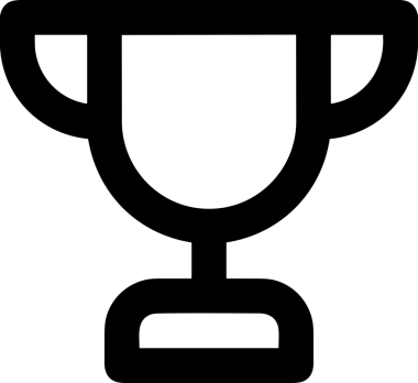 Kazanan Siyah ve Beyaz Logo Simgesi Markalaşma ve Tasarım için PNG Biçiminde