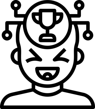Kazanan Siyah ve Beyaz Logo Simgesi Markalaşma ve Tasarım için PNG Biçiminde