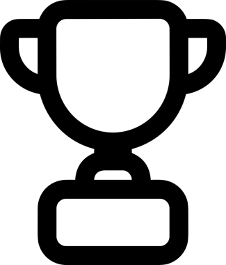Kazanan Siyah ve Beyaz Logo Simgesi Markalaşma ve Tasarım için PNG Biçiminde
