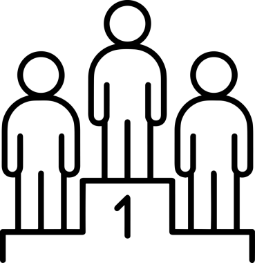 Kazanan Siyah ve Beyaz Logo Simgesi Markalaşma ve Tasarım için PNG Biçiminde