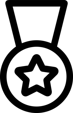 Kazanan Siyah ve Beyaz Logo Simgesi Markalaşma ve Tasarım için PNG Biçiminde