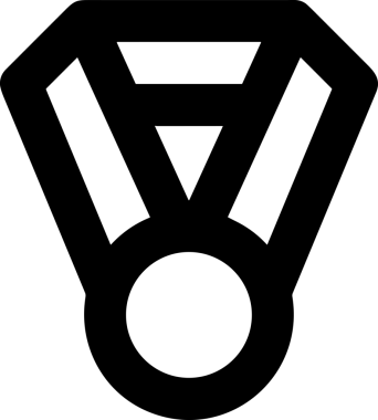 Kazanan Siyah ve Beyaz Logo Simgesi Markalaşma ve Tasarım için PNG Biçiminde