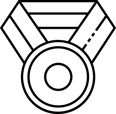 Kazanan Siyah ve Beyaz Logo Simgesi Markalaşma ve Tasarım için PNG Biçiminde