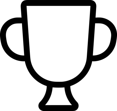 Kazanan Siyah ve Beyaz Logo Simgesi Markalaşma ve Tasarım için PNG Biçiminde