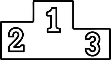 Kazanan Siyah ve Beyaz Logo Simgesi Markalaşma ve Tasarım için PNG Biçiminde