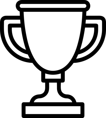 Kazanan Siyah ve Beyaz Logo Simgesi Markalaşma ve Tasarım için PNG Biçiminde