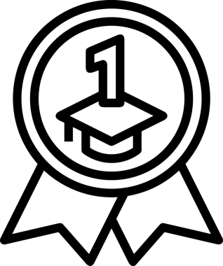 Kazanan Siyah ve Beyaz Logo Simgesi Markalaşma ve Tasarım için PNG Biçiminde