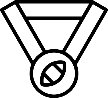 Kazanan Siyah ve Beyaz Logo Simgesi Markalaşma ve Tasarım için PNG Biçiminde