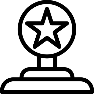 Kazanan Siyah ve Beyaz Logo Simgesi Markalaşma ve Tasarım için PNG Biçiminde
