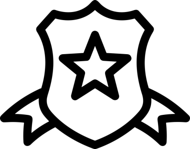 Kazanan Siyah ve Beyaz Logo Simgesi Markalaşma ve Tasarım için PNG Biçiminde