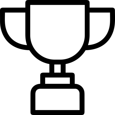 Kazanan Siyah ve Beyaz Logo Simgesi Markalaşma ve Tasarım için PNG Biçiminde