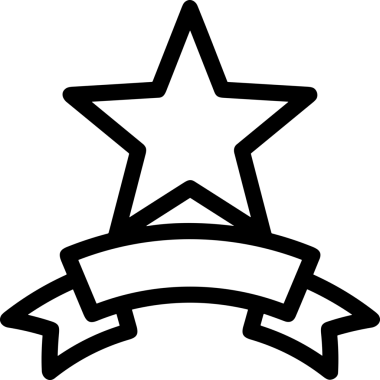 Kazanan Siyah ve Beyaz Logo Simgesi Markalaşma ve Tasarım için PNG Biçiminde