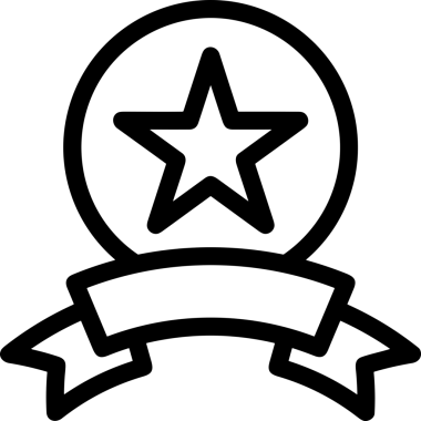 Kazanan Siyah ve Beyaz Logo Simgesi Markalaşma ve Tasarım için PNG Biçiminde