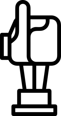 Kazanan Siyah ve Beyaz Logo Simgesi Markalaşma ve Tasarım için PNG Biçiminde