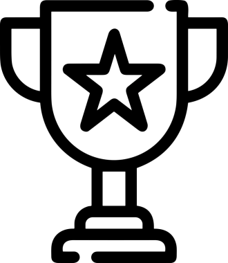 Kazanan Siyah ve Beyaz Logo Simgesi Markalaşma ve Tasarım için PNG Biçiminde