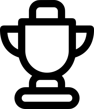 Kazanan Siyah ve Beyaz Logo Simgesi Markalaşma ve Tasarım için PNG Biçiminde