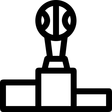 Kazanan Siyah ve Beyaz Logo Simgesi Markalaşma ve Tasarım için PNG Biçiminde