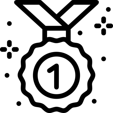 Kazanan Siyah ve Beyaz Logo Simgesi Markalaşma ve Tasarım için PNG Biçiminde
