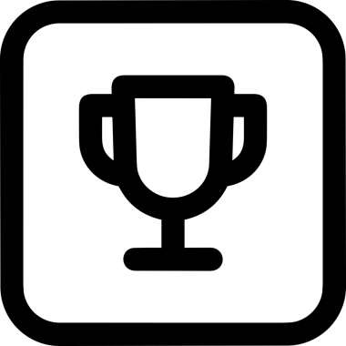 Kazanan Siyah ve Beyaz Logo Simgesi Markalaşma ve Tasarım için PNG Biçiminde