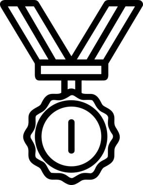 Kazanan Siyah ve Beyaz Logo Simgesi Markalaşma ve Tasarım için PNG Biçiminde