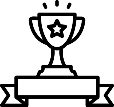 Kazanan Siyah ve Beyaz Logo Simgesi Markalaşma ve Tasarım için PNG Biçiminde