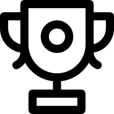 Kazanan Siyah ve Beyaz Logo Simgesi Markalaşma ve Tasarım için PNG Biçiminde