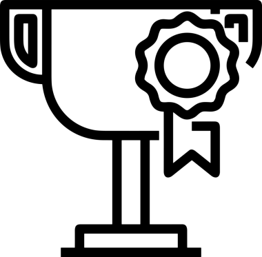 Kazanan Siyah ve Beyaz Logo Simgesi Markalaşma ve Tasarım için PNG Biçiminde
