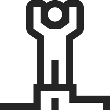 Kazanan Siyah ve Beyaz Logo Simgesi Markalaşma ve Tasarım için PNG Biçiminde