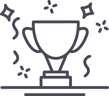 Kazanan Siyah ve Beyaz Logo Simgesi Markalaşma ve Tasarım için PNG Biçiminde