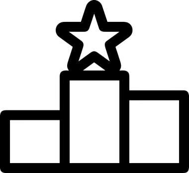 Kazanan Siyah ve Beyaz Logo Simgesi Markalaşma ve Tasarım için PNG Biçiminde