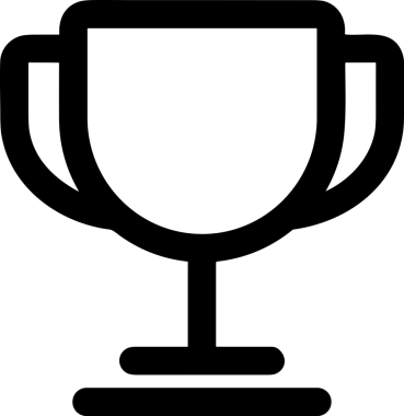 Kazanan Siyah ve Beyaz Logo Simgesi Markalaşma ve Tasarım için PNG Biçiminde