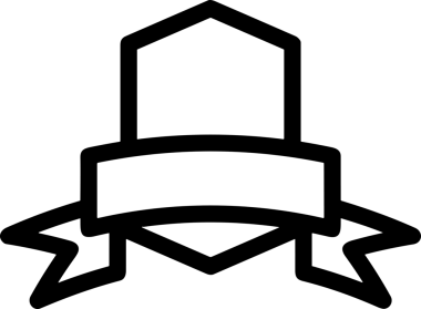 Kazanan Siyah ve Beyaz Logo Simgesi Markalaşma ve Tasarım için PNG Biçiminde