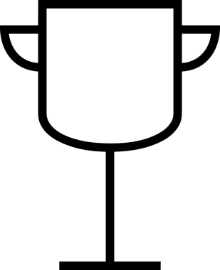 Kazanan Siyah ve Beyaz Logo Simgesi Markalaşma ve Tasarım için PNG Biçiminde