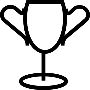 Kazanan Siyah ve Beyaz Logo Simgesi Markalaşma ve Tasarım için PNG Biçiminde