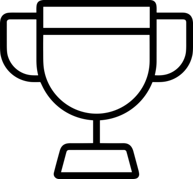 Kazanan Siyah ve Beyaz Logo Simgesi Markalaşma ve Tasarım için PNG Biçiminde